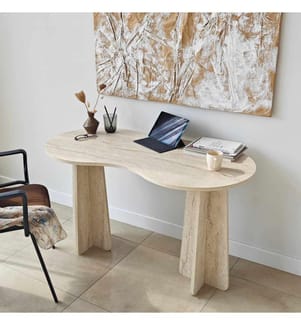Study Desk - Travertine