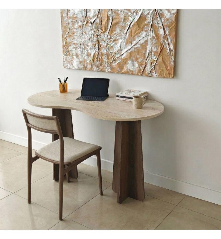 Study Desk - Travertine Walnut