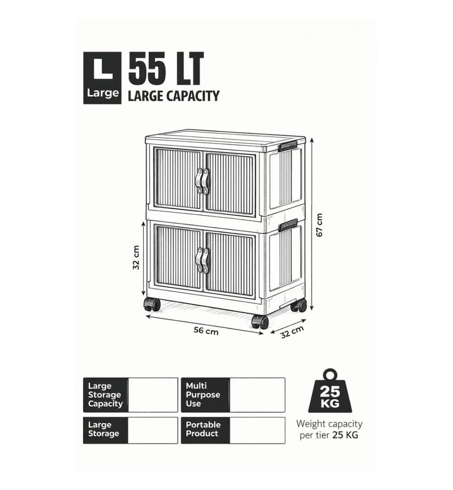 Multi Purpose Cabinet - White