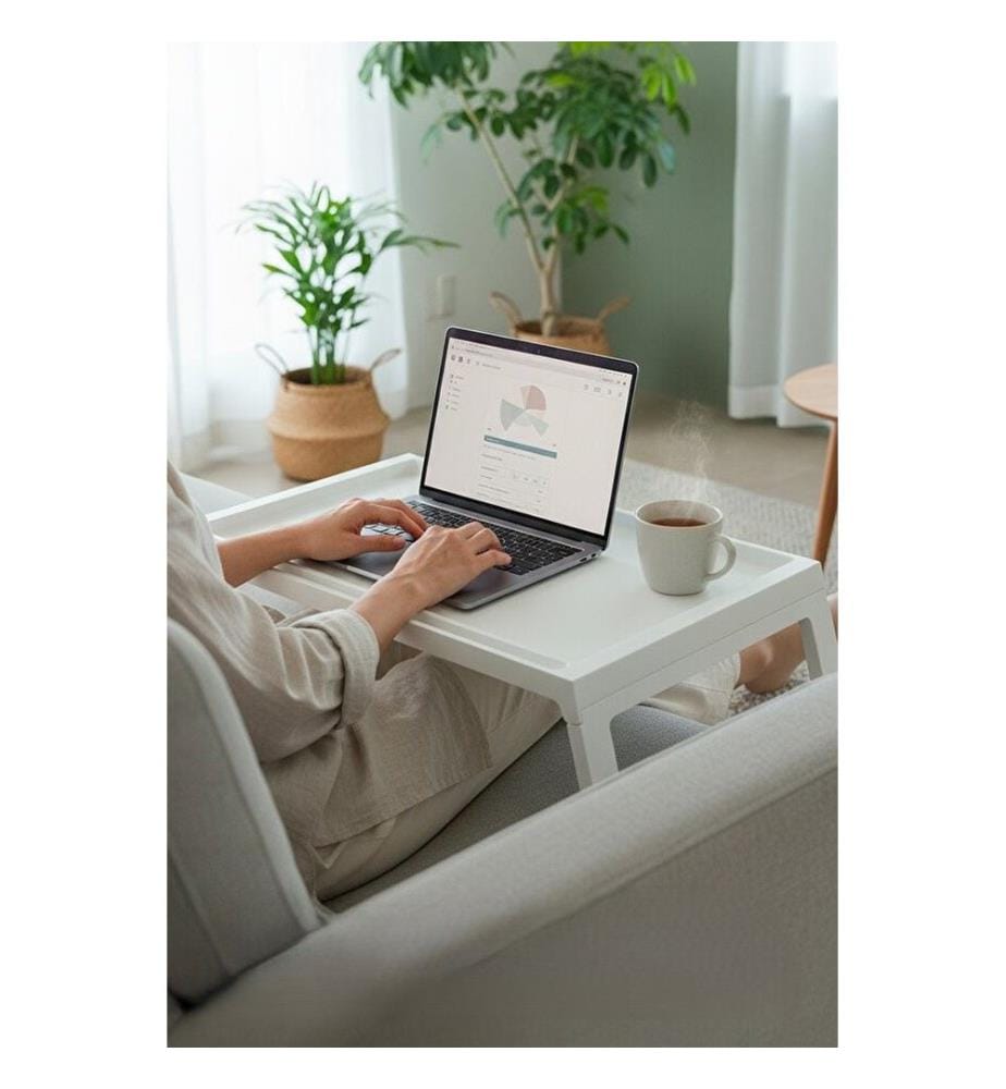 Laptop Standing Desk - White
