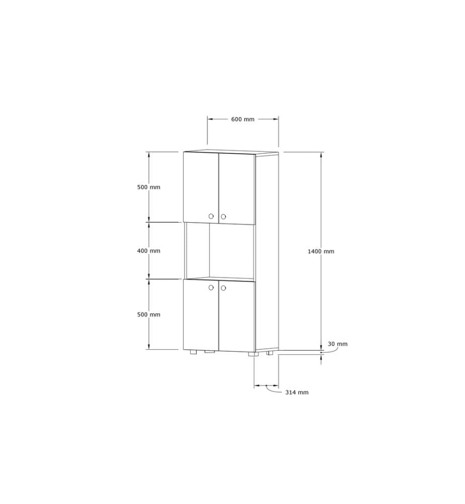 Armoire de cuisine - Noyer