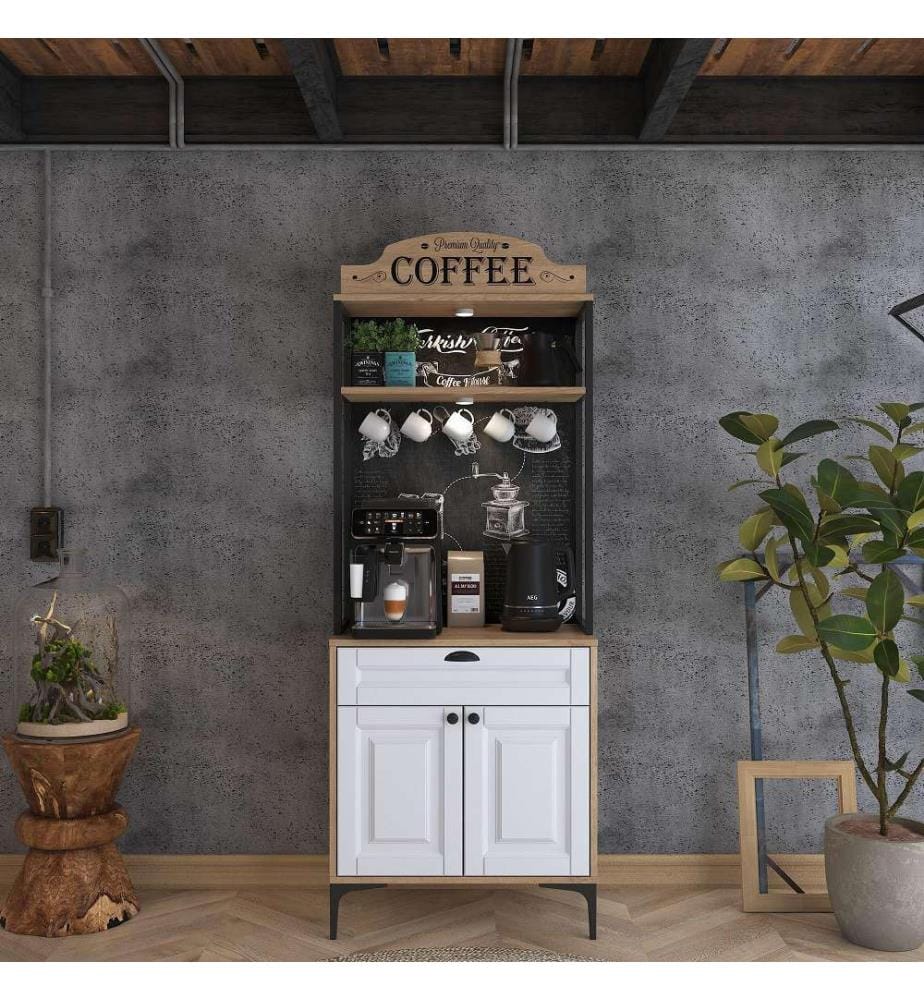 Multi Purpose Cabinet - Walnut White