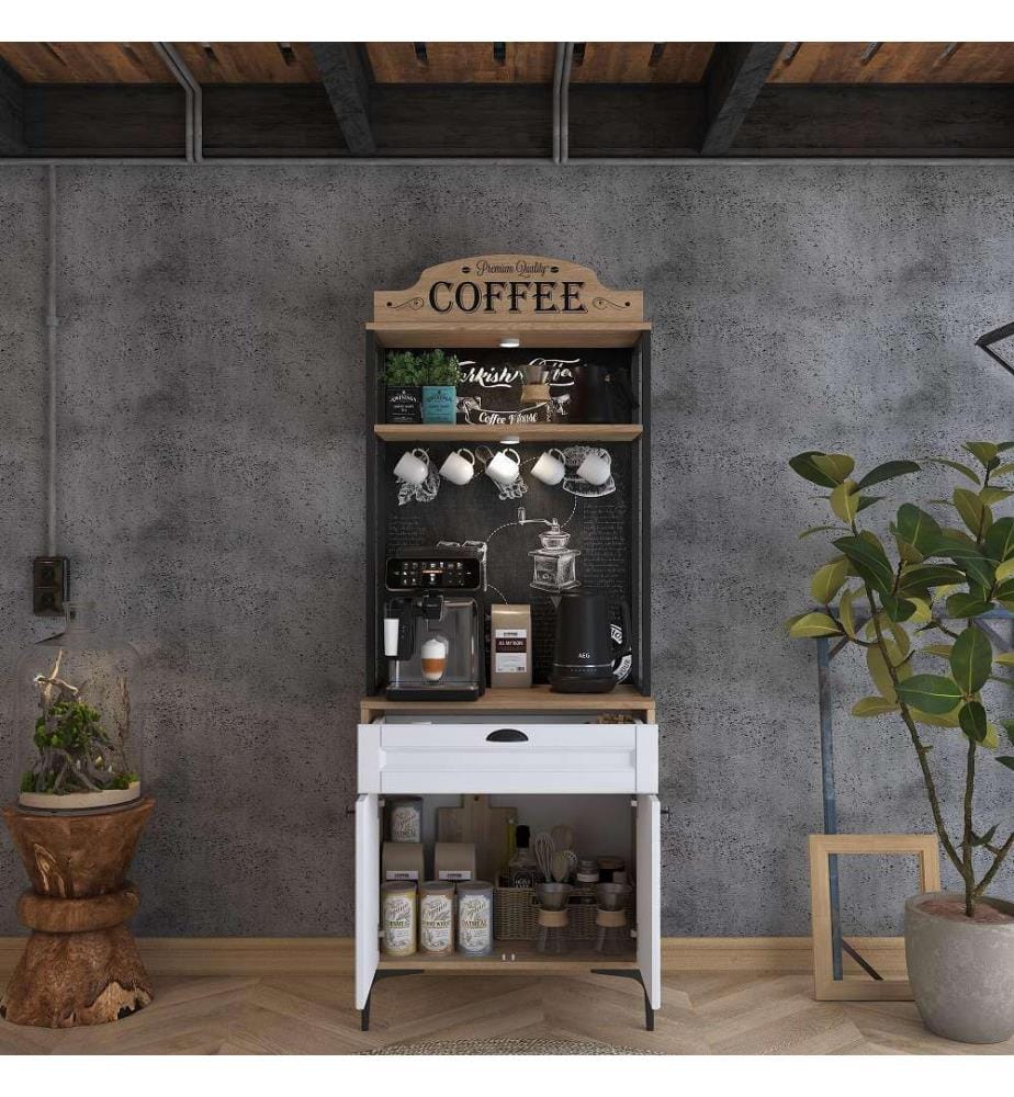 Multi Purpose Cabinet - Walnut White