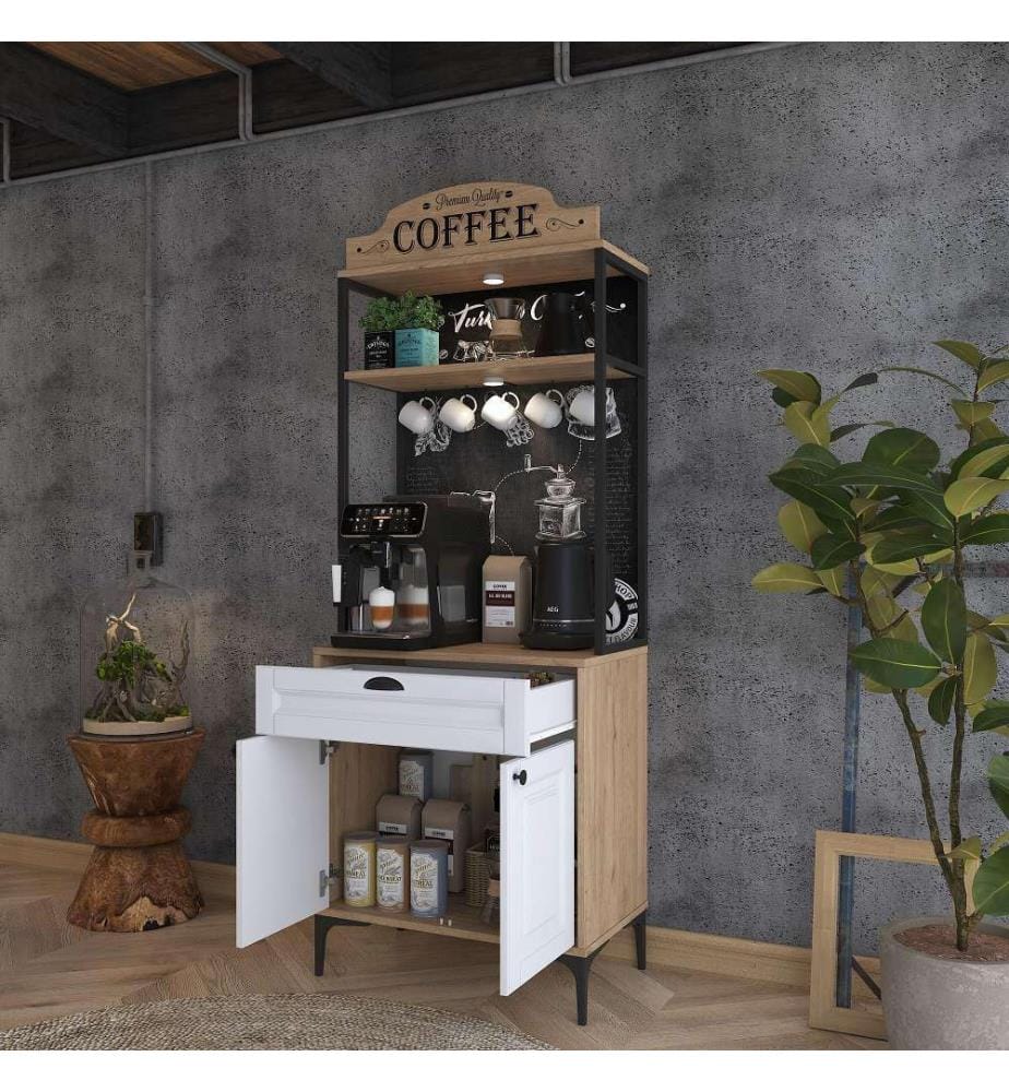 Multi Purpose Cabinet - Walnut White