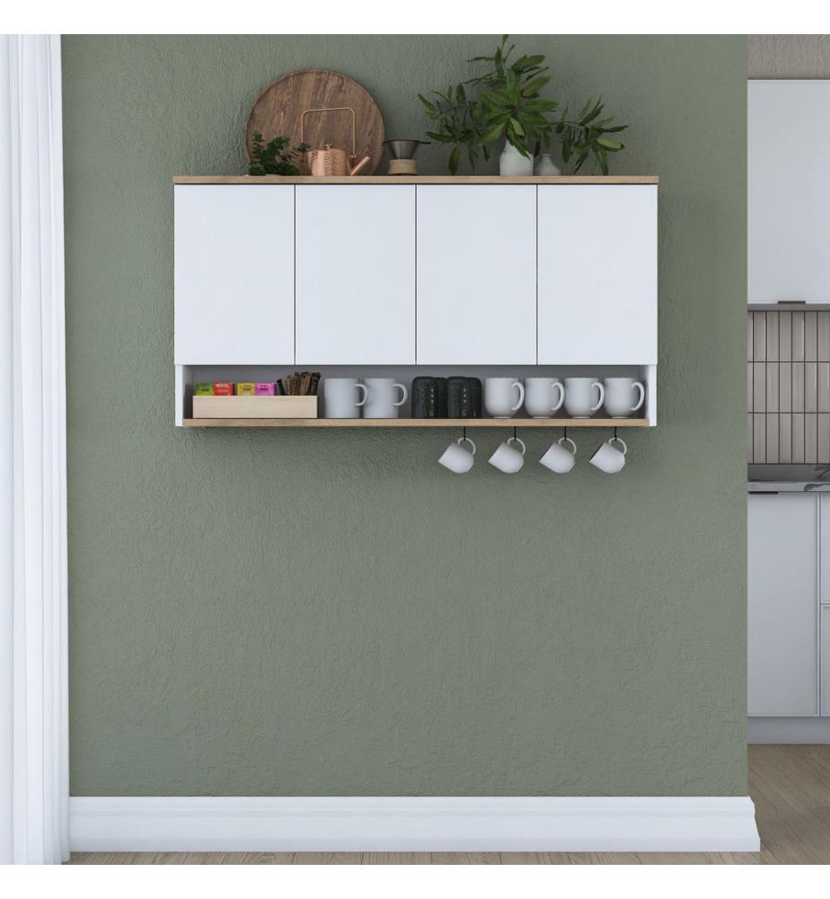 Wandschrank – Nussbaum weiss