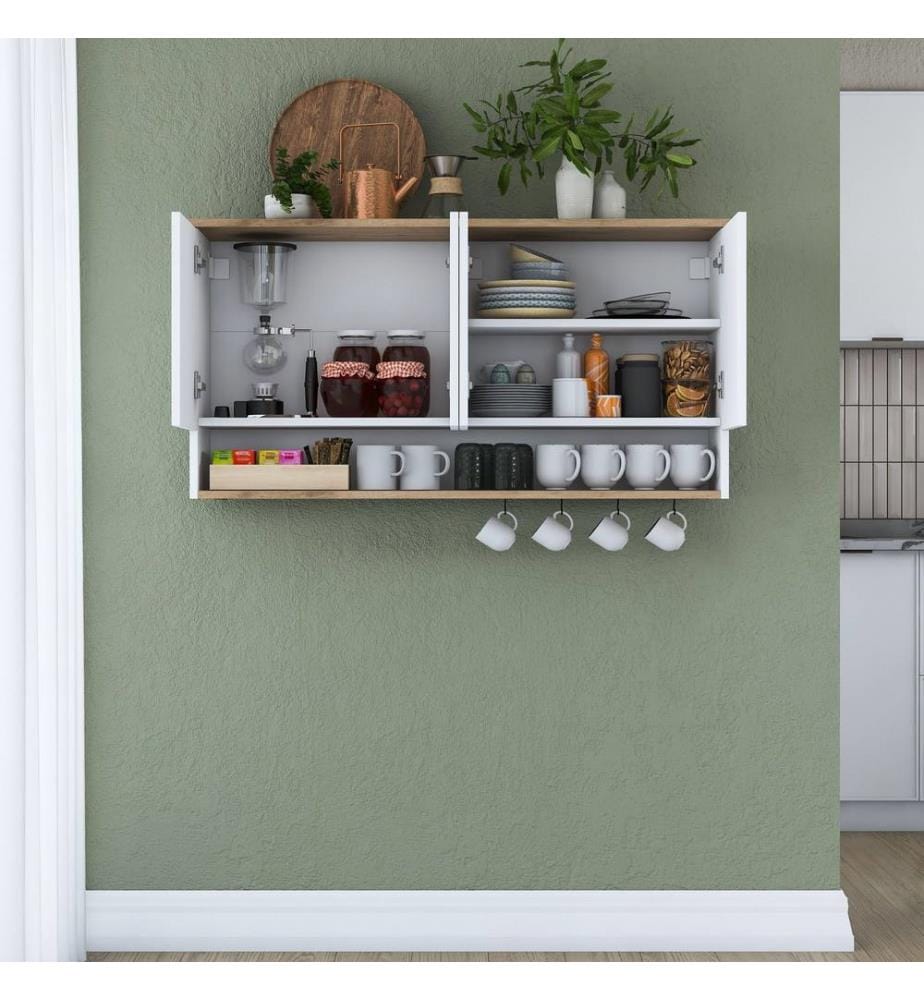 Wandschrank – Nussbaum weiss