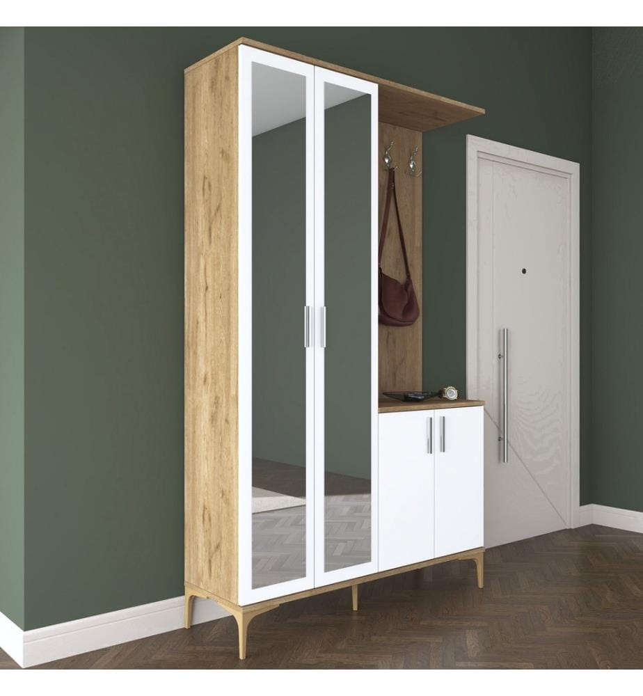 Hall Stand - Walnut White