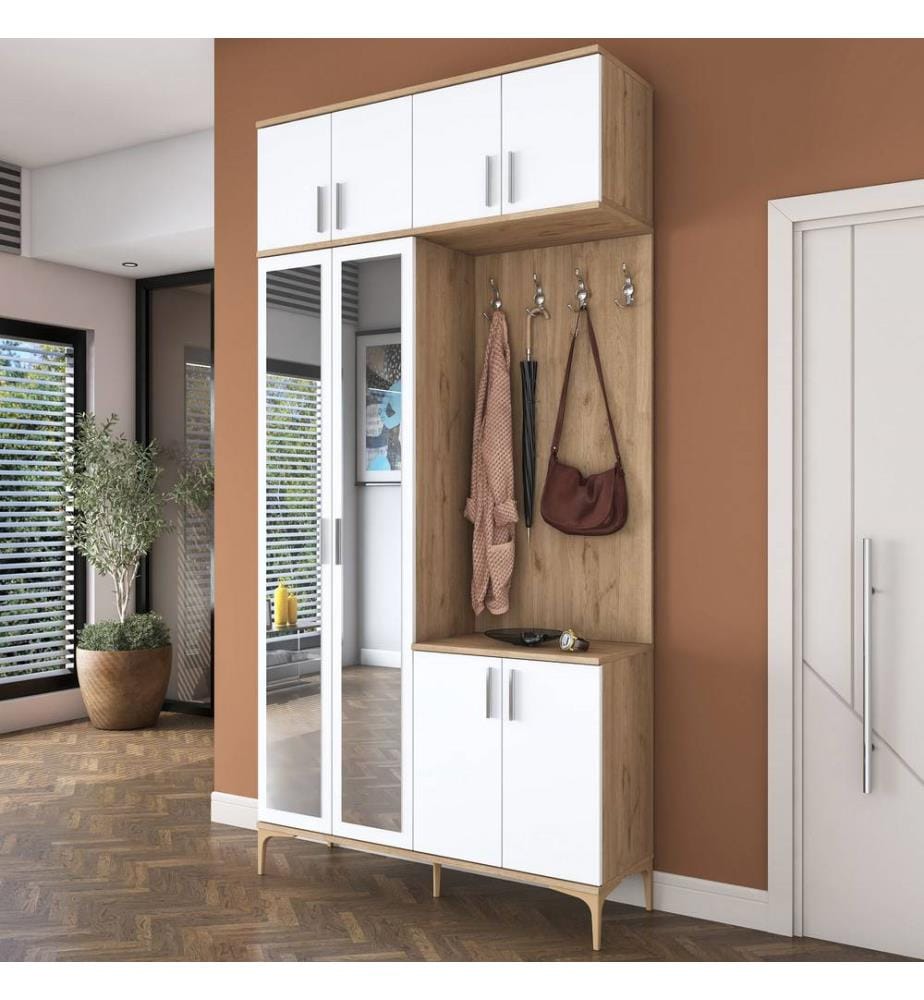 Hall Stand - Walnut White