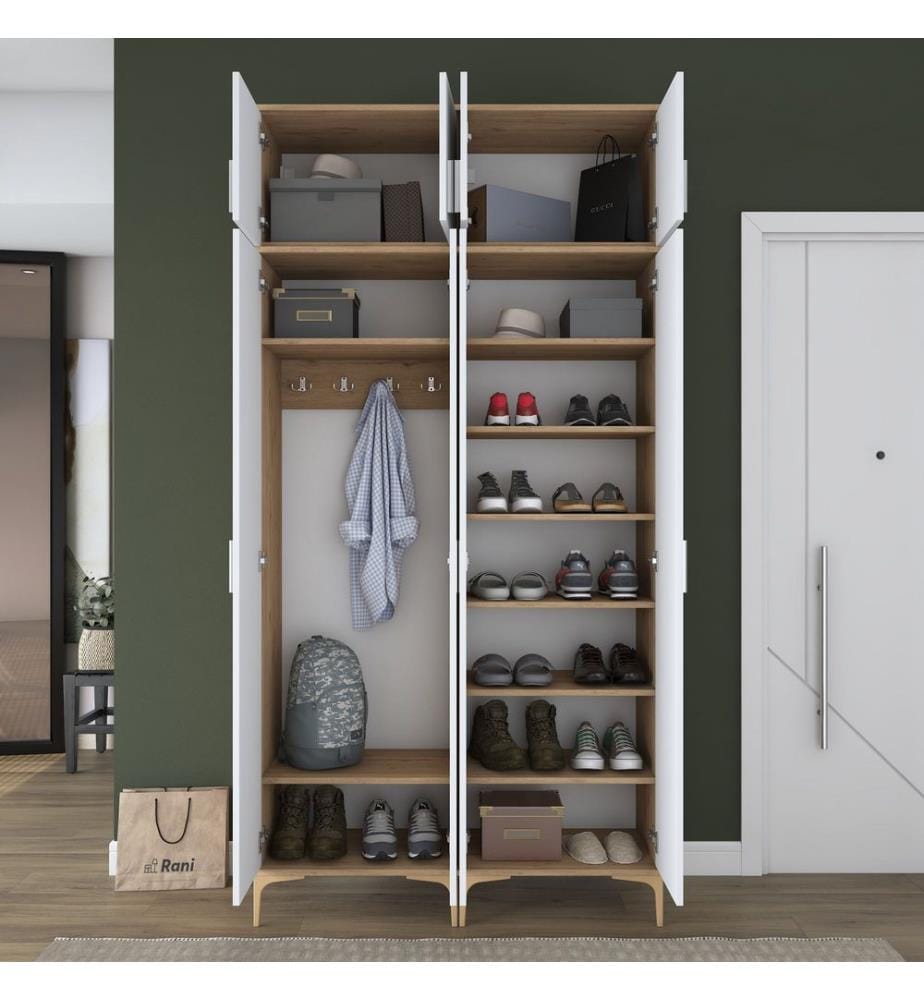 Hall Stand - Walnut White