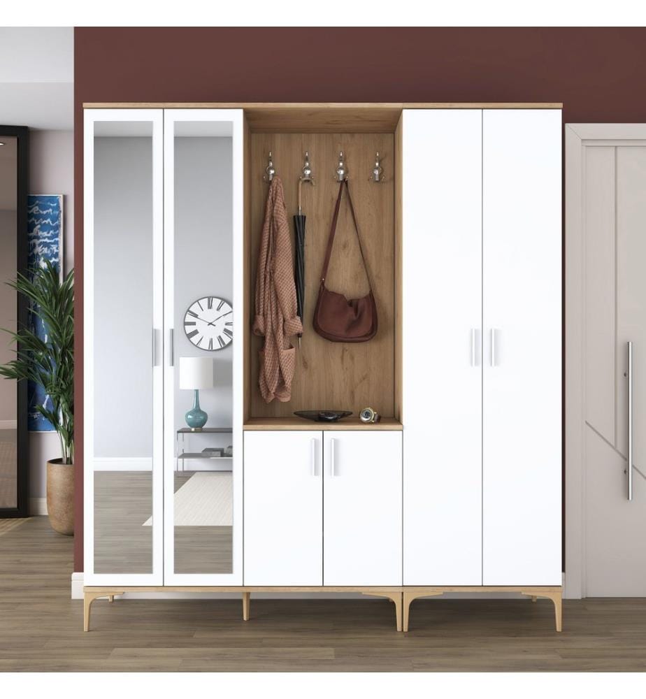 Hall Stand - Walnut White