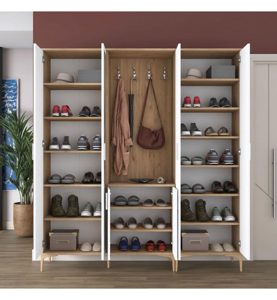 Hall Stand - Walnut White