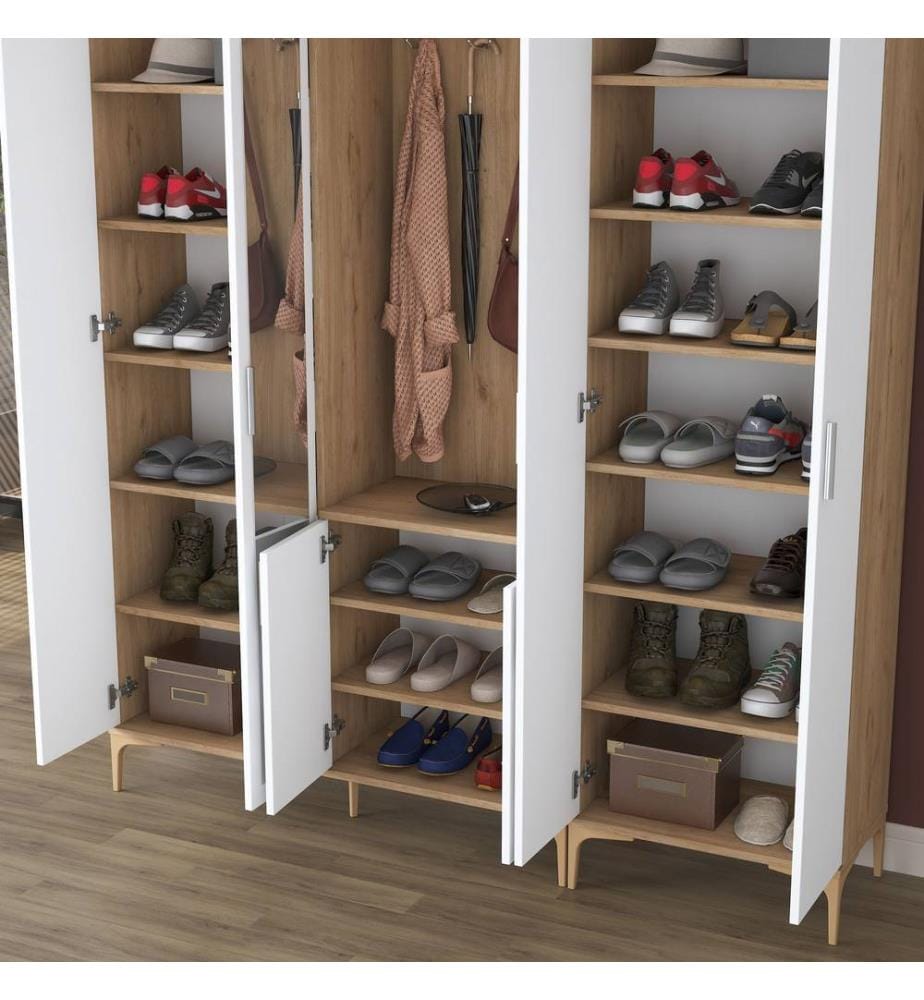 Hall Stand - Walnut White