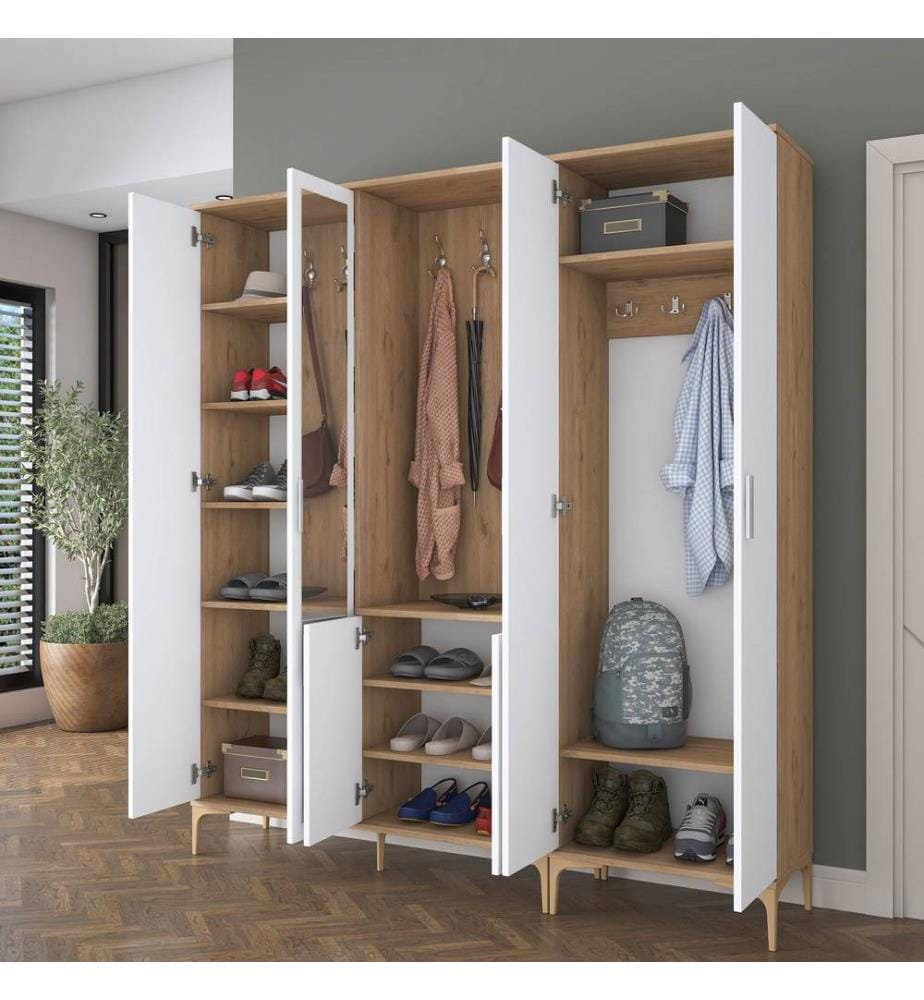 Hall Stand - Walnut White
