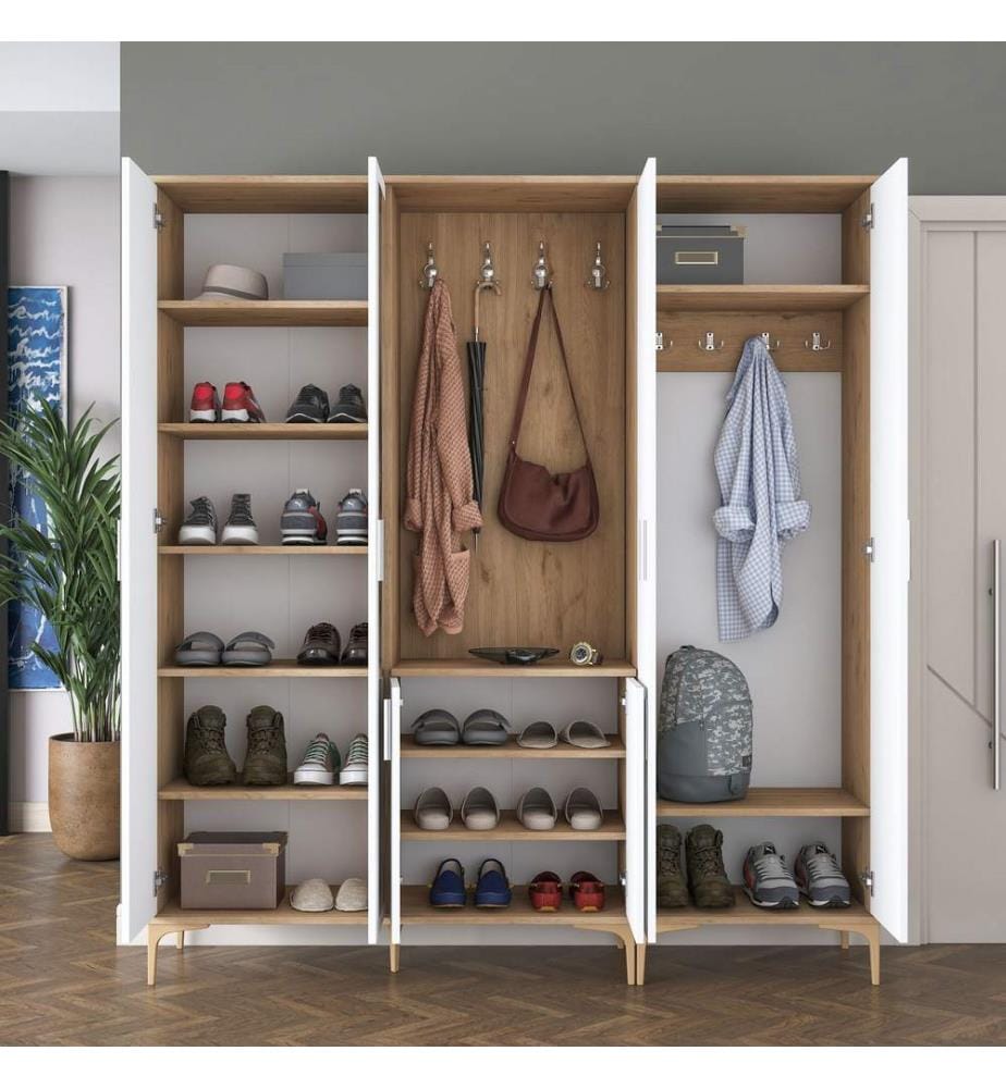 Hall Stand - Walnut White