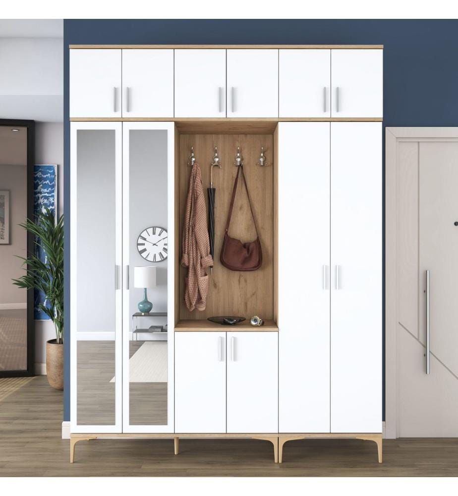 Hall Stand - Walnut White