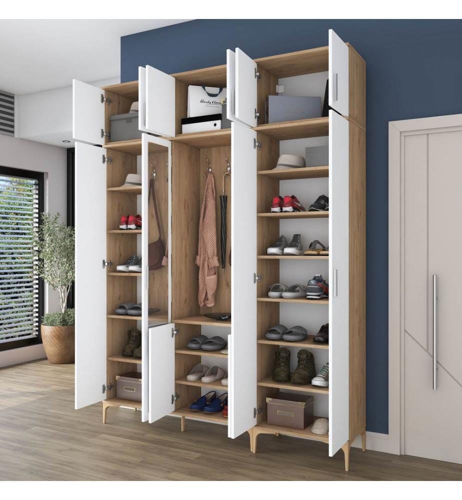 Hall Stand - Walnut White