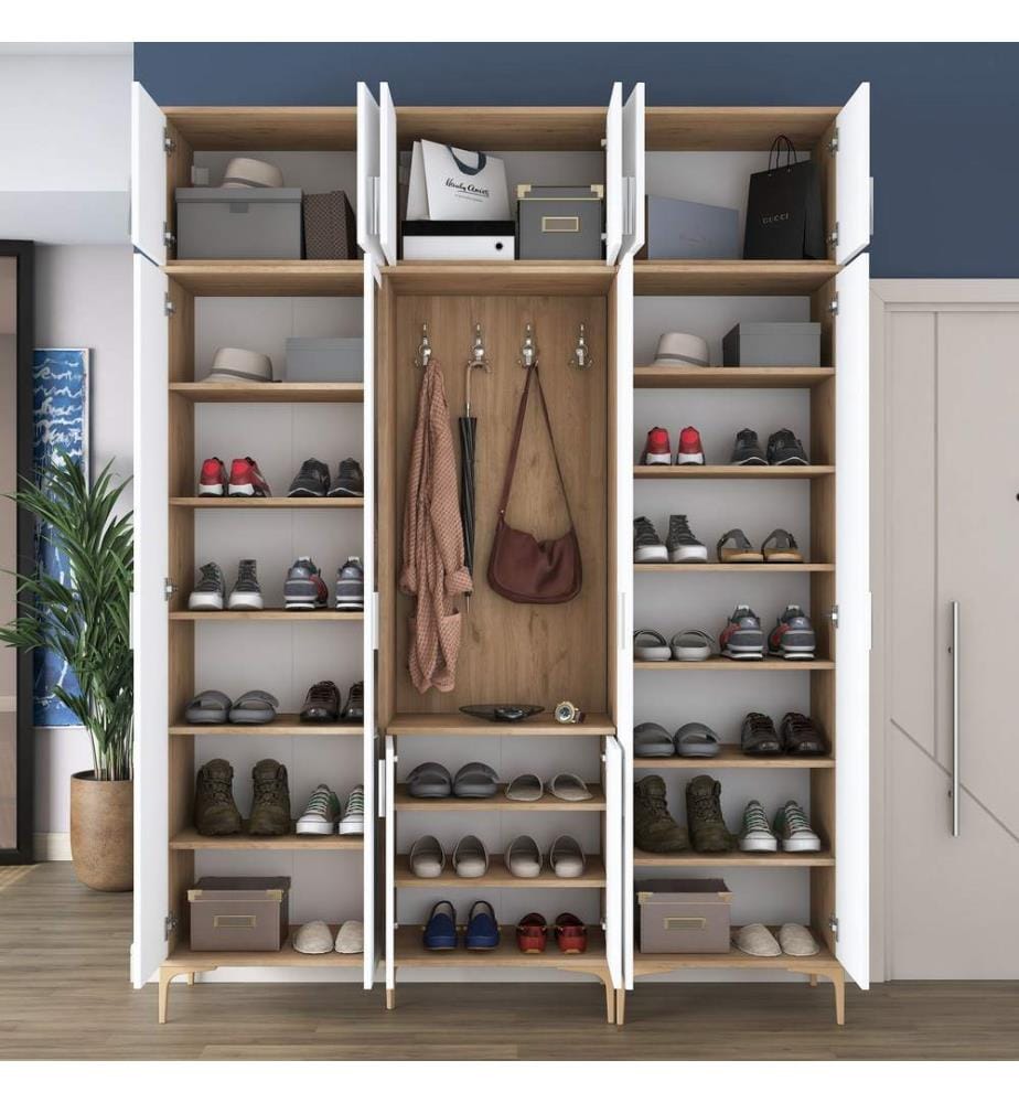 Hall Stand - Walnut White