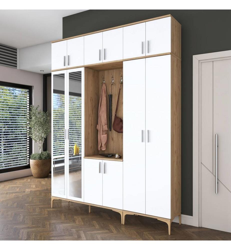 Hall Stand - Walnut White