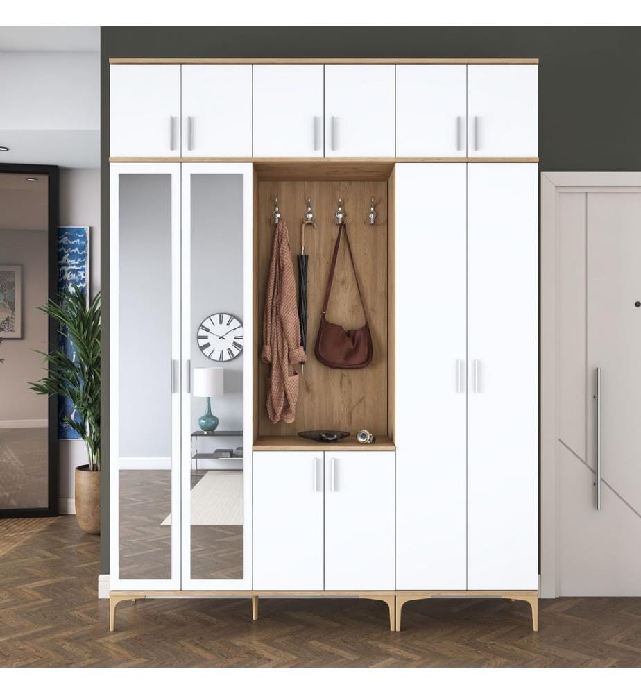 Hall Stand - Walnut White