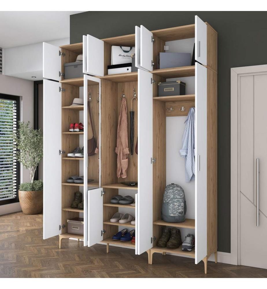 Hall Stand - Walnut White