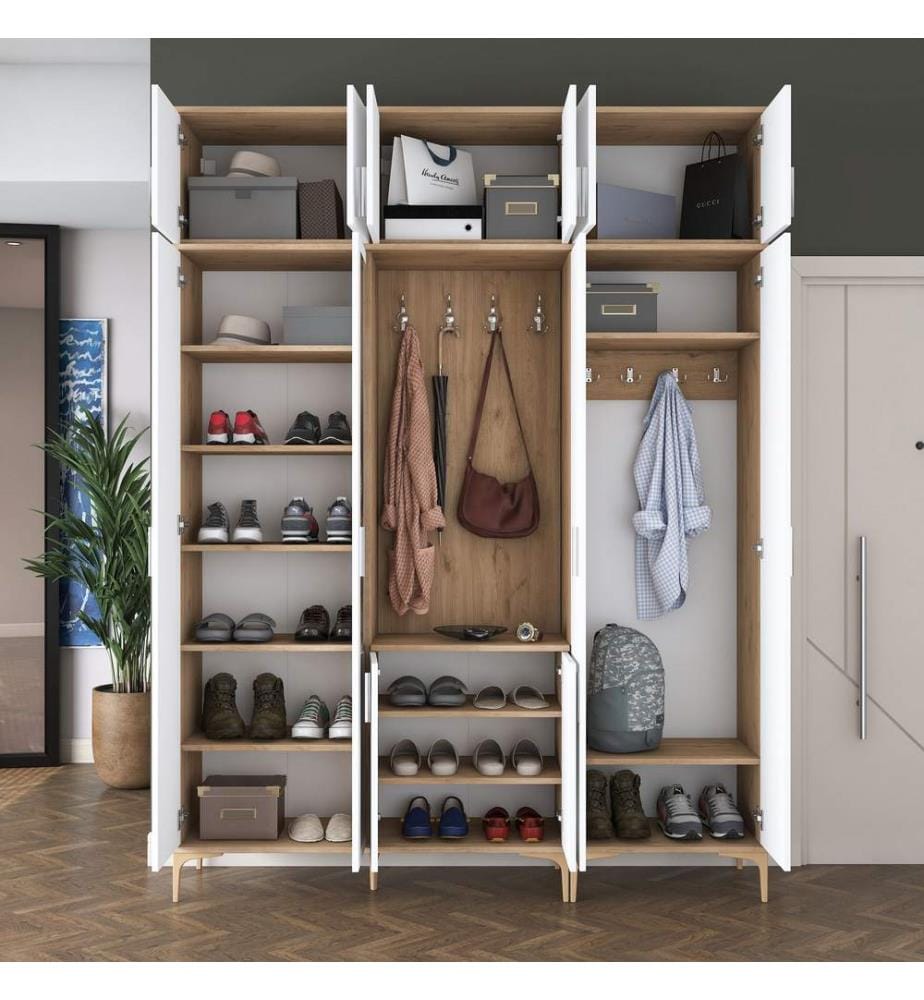 Hall Stand - Walnut White