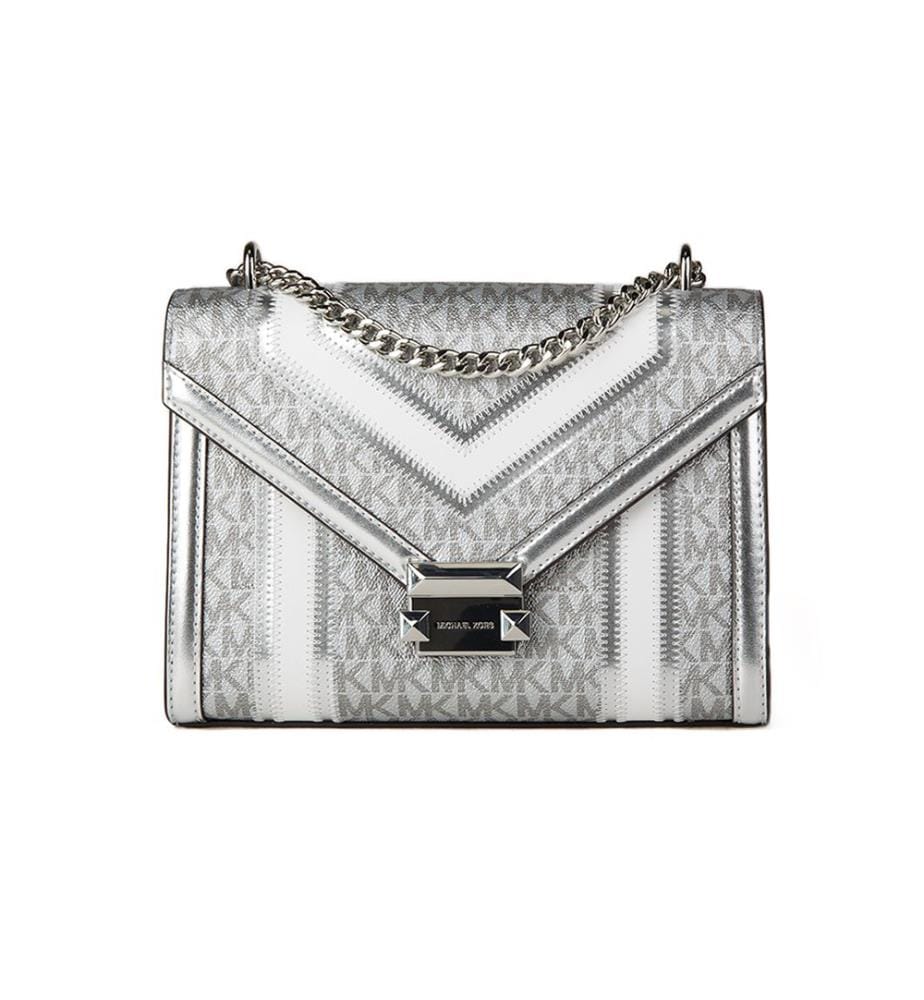 Sac bandoulière Whitney moyen - Argenté