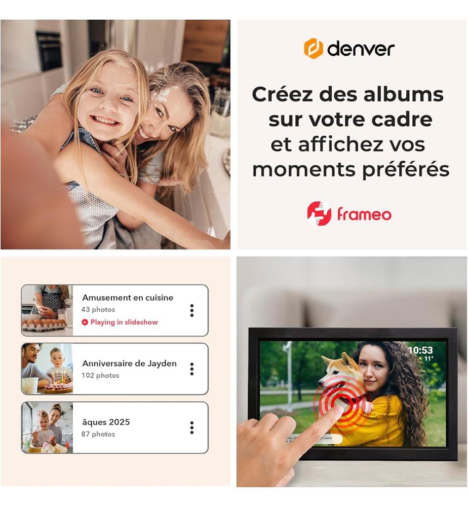 Digitaler Fotorahmen mit WLAN „Denver“ PFF-1503B