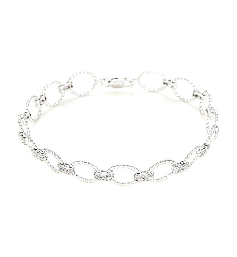 Armband „Rivière Encadenada“ – Weissgold