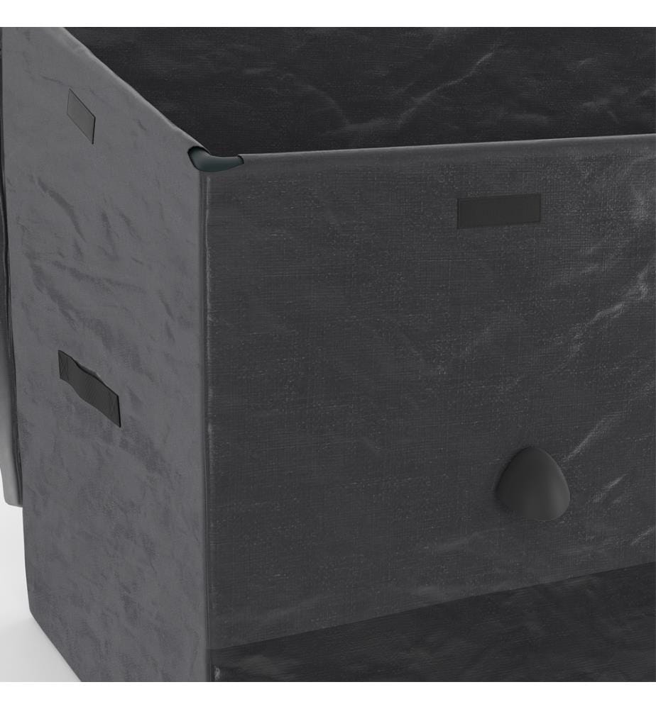 Coffre de rangement pour extérieur avec bâche 600L - Noir et Gris Anthracite