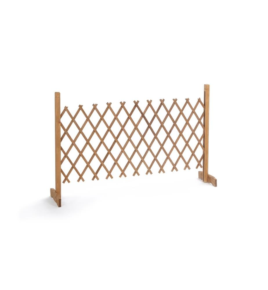 Recinzione in legno estensibile di 150 cm - Marrone