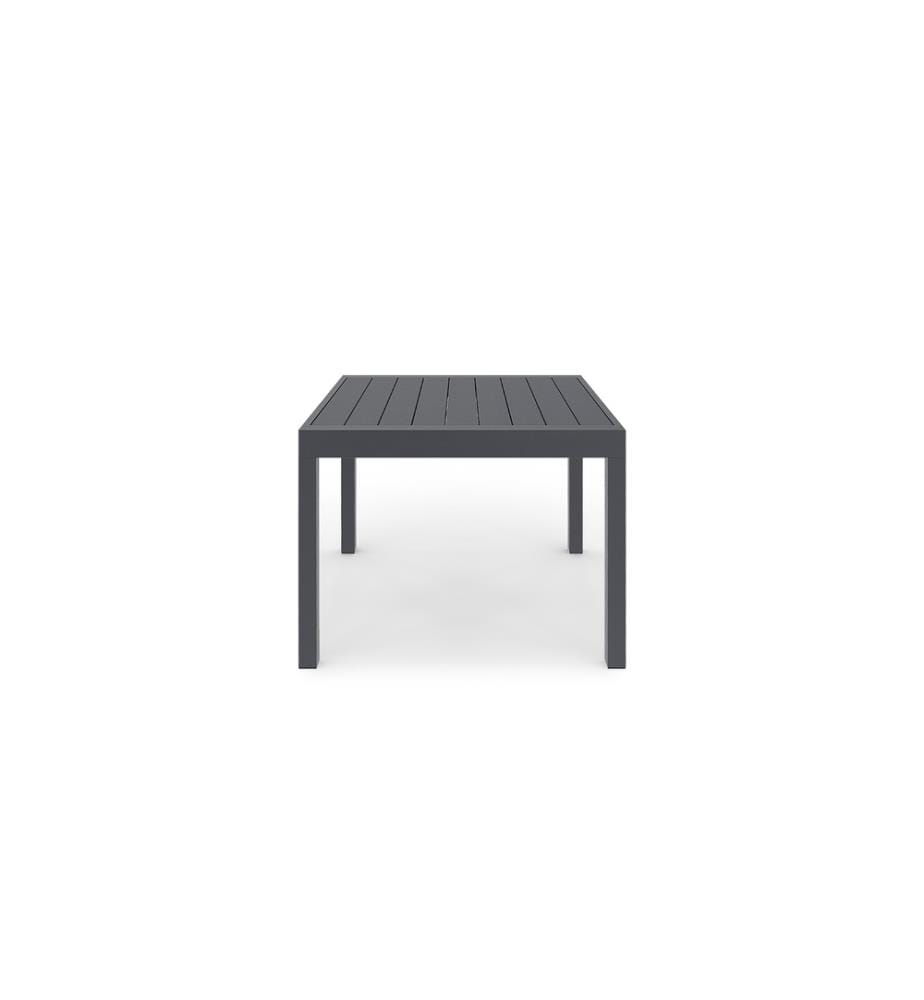 Tavolo da giardino allungabile in polipropilene - 90-180 cm - Marrone e Grigio