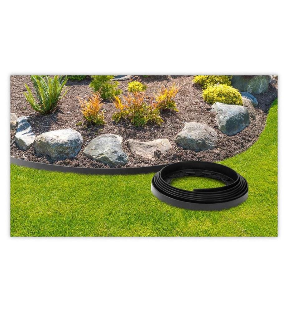 Bordurette per Parterre 10 m in Plastica - Nero
