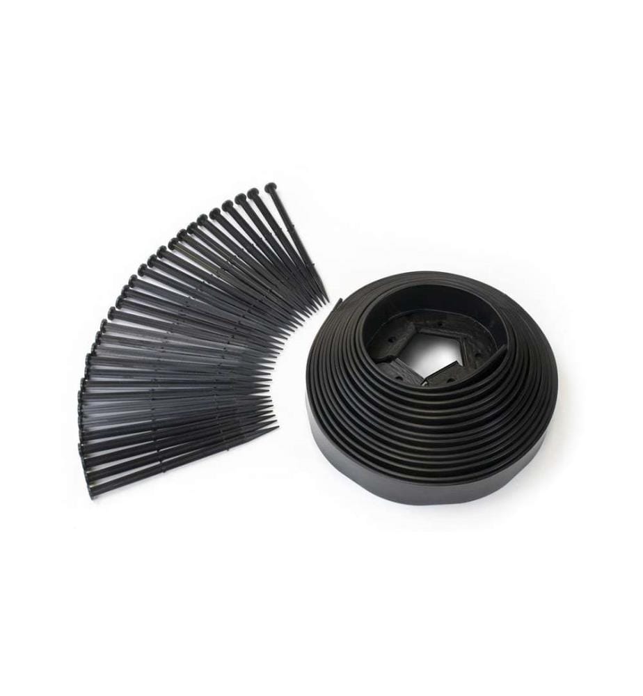 Bordurette per Parterre 10 m in Plastica - Nero