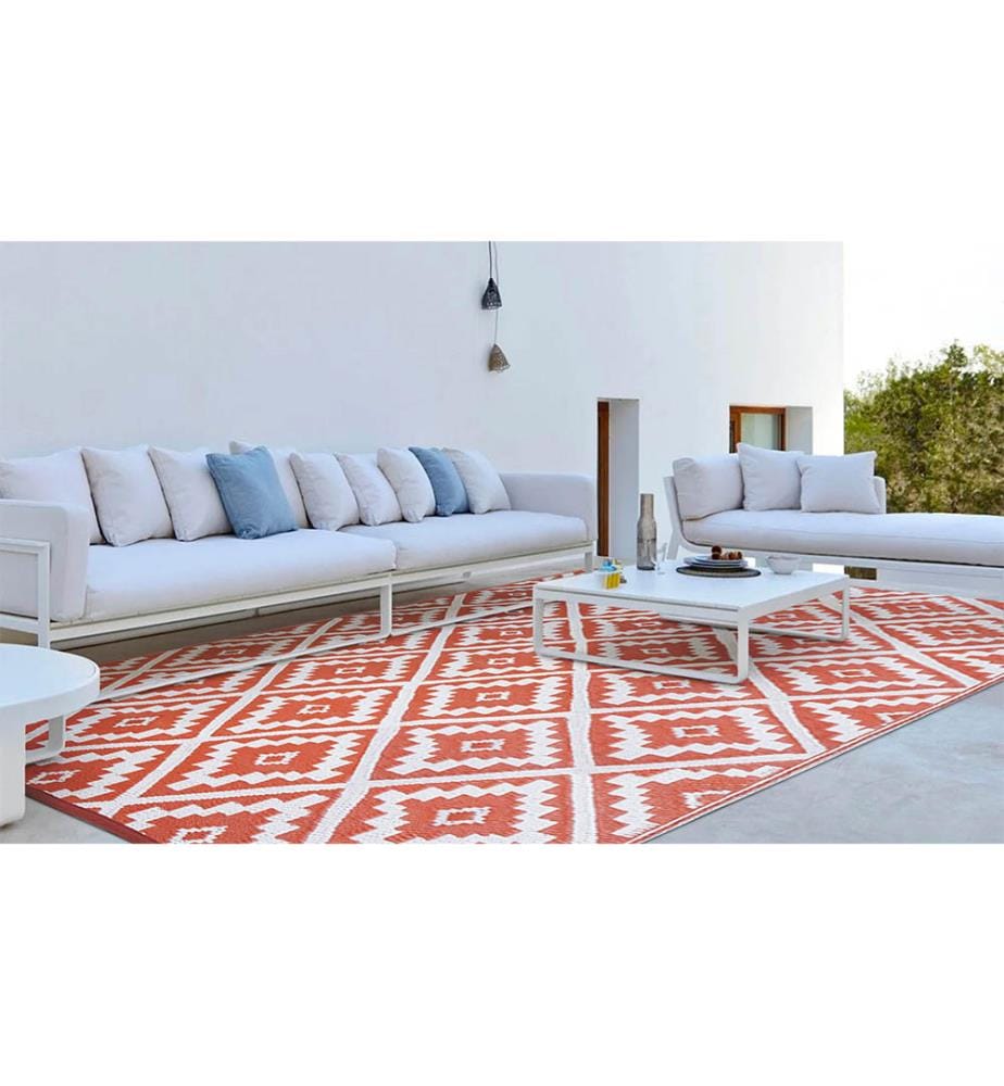 Tapis extérieur rectangulaire Vahiné 270 x 370 cm - Terracotta