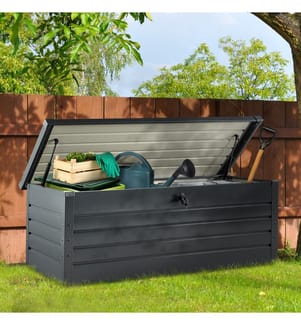 Contenitore per esterni in acciaio zincato 600L - Grigio antracite