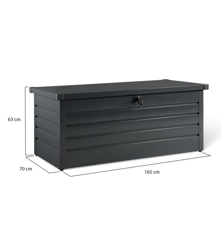 Contenitore per esterni in acciaio zincato 600L - Grigio antracite