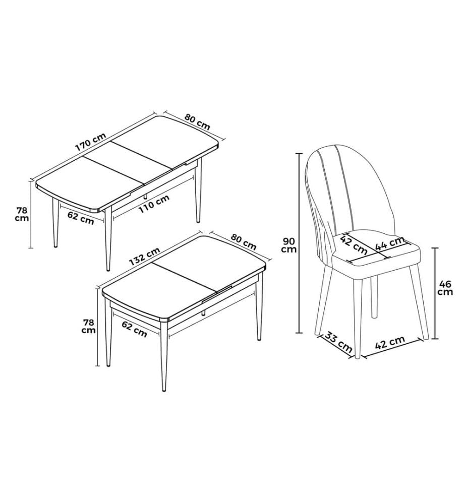Ensemble table et chaises extensibles, 7 pièces, panneaux de particules mélaminés, blanc, cappuccino
