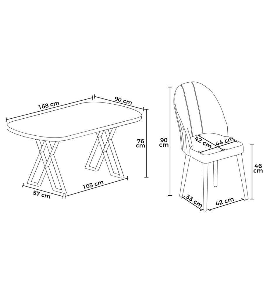 Ensemble table et chaises de salle à manger, 5 pièces, 100 % MDF, blanc et crème