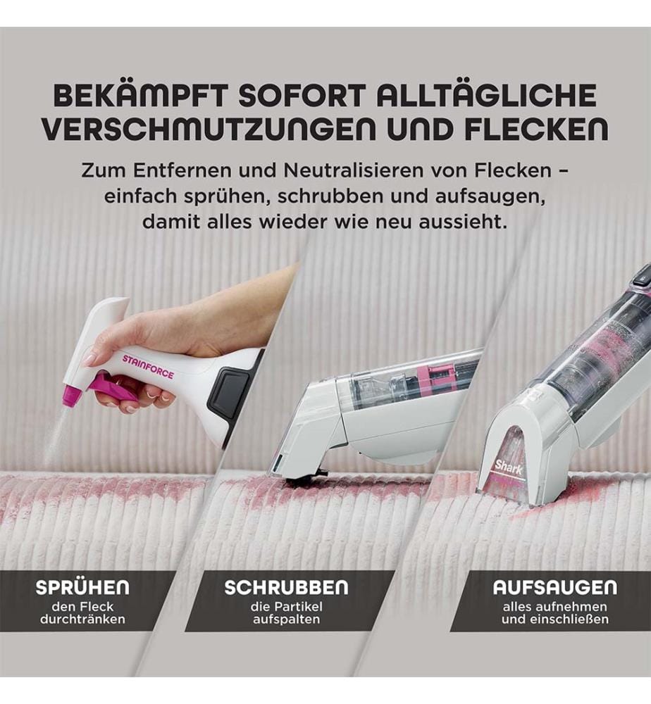 Nettoyeur de Taches Sans Fil StainForce HX100CHT – Blanc