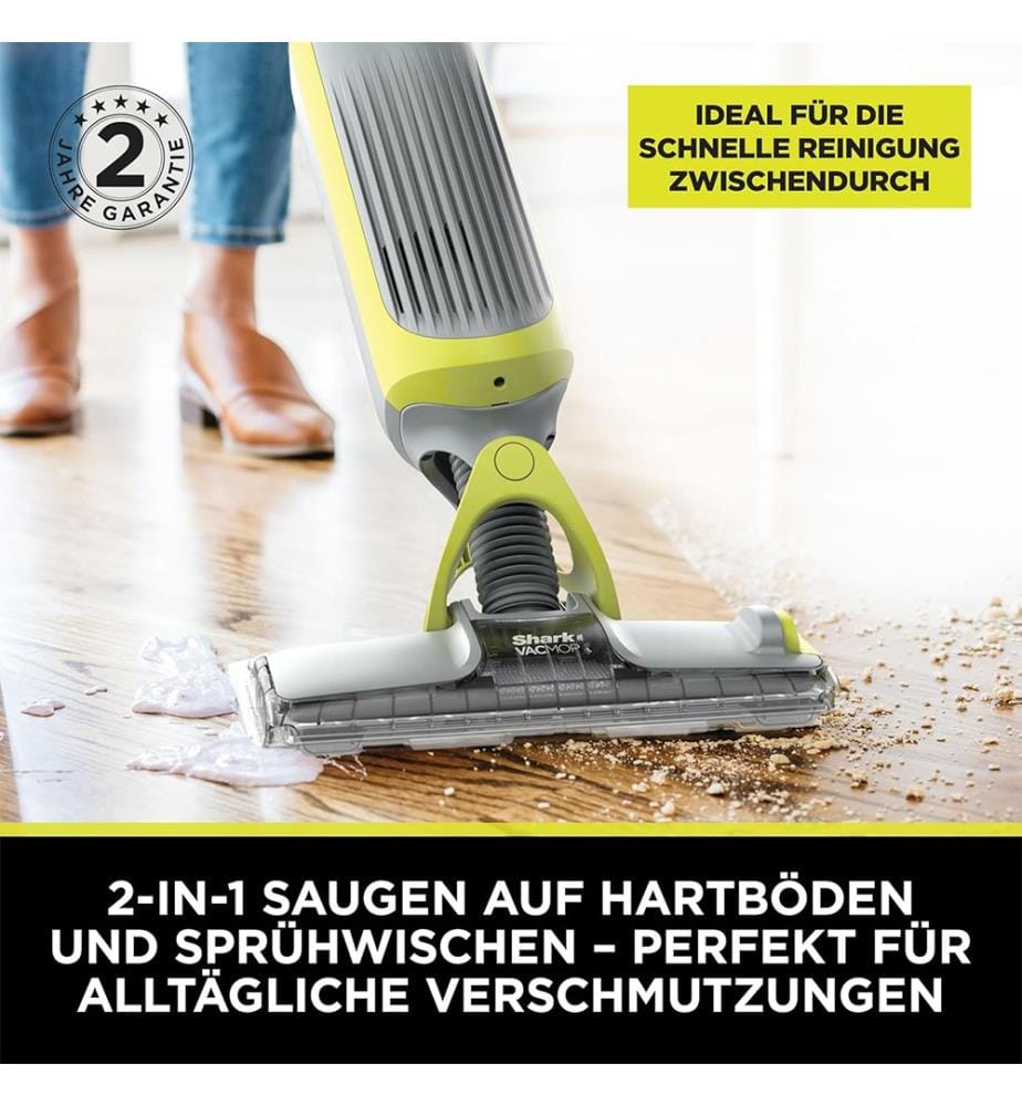 Aspirateur Balai Sans Fil VacMop 2-en-1 VM200CH – Gris et Vert Clair