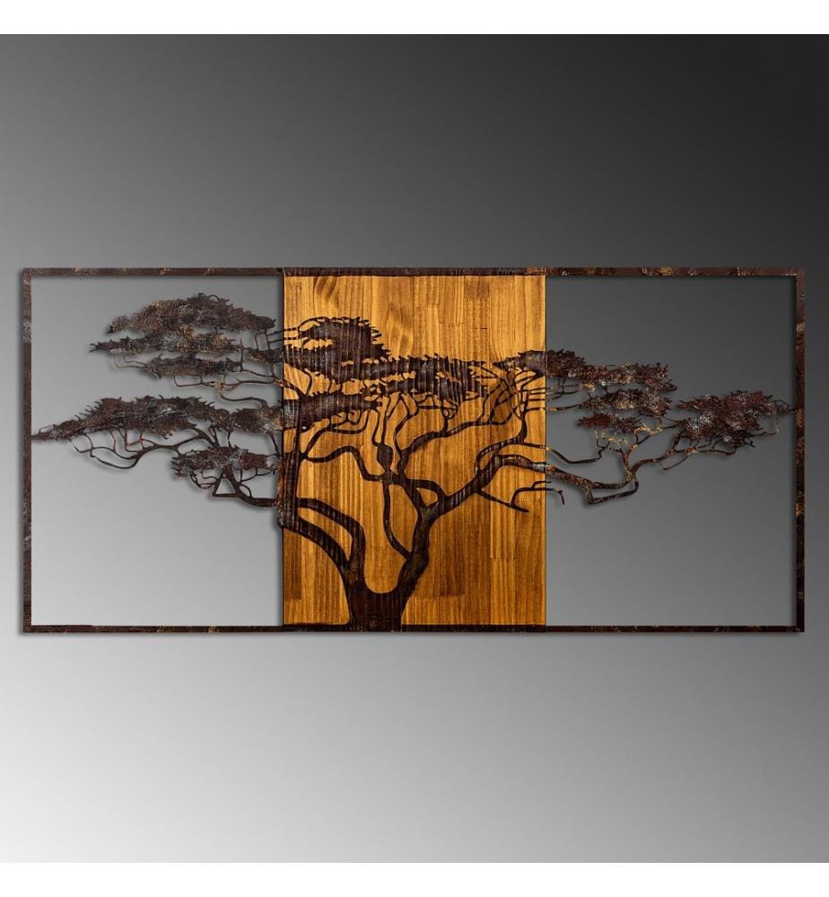 Wanddekoration aus Holz – mehrfarbig