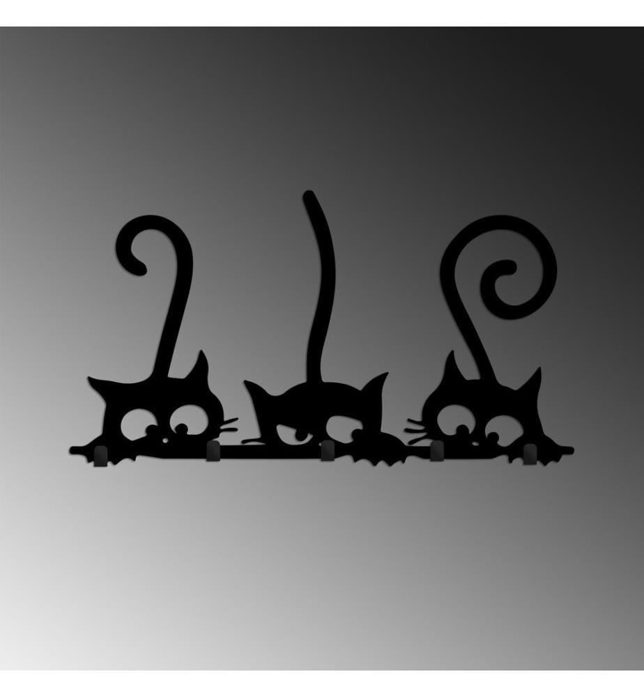 Gancio da parete - Nero
