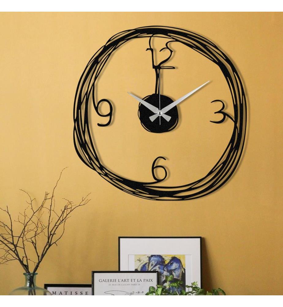 Orologio da parete in metallo - Nero