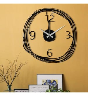 Orologio da parete in metallo - Nero