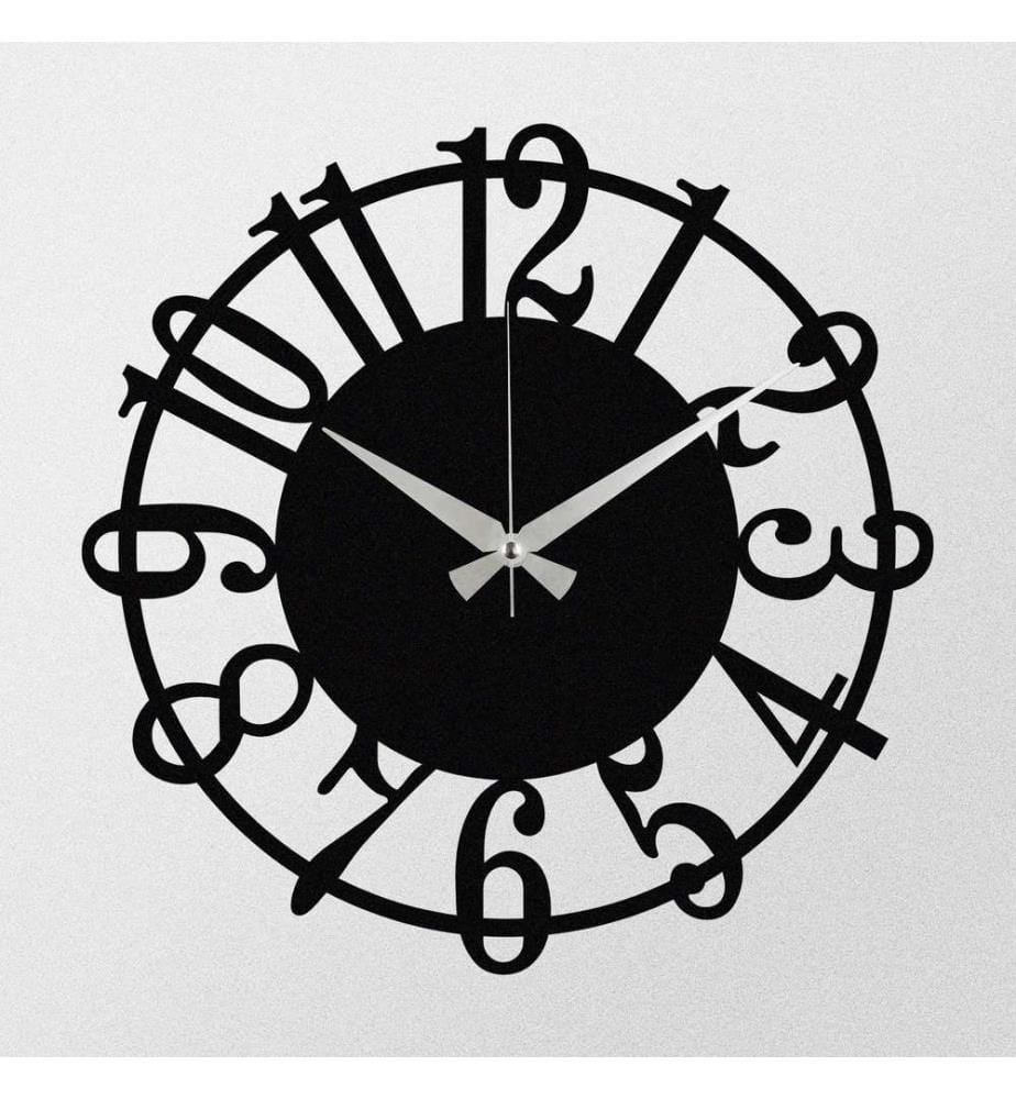 Orologio da parete in metallo - Nero