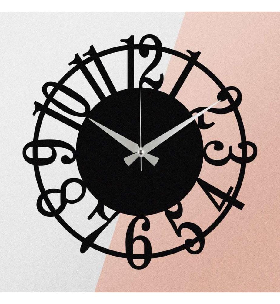 Orologio da parete in metallo - Nero