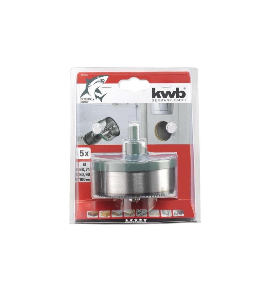 kwb scie cloche 68100 profondeur 32 / 5 couronnes