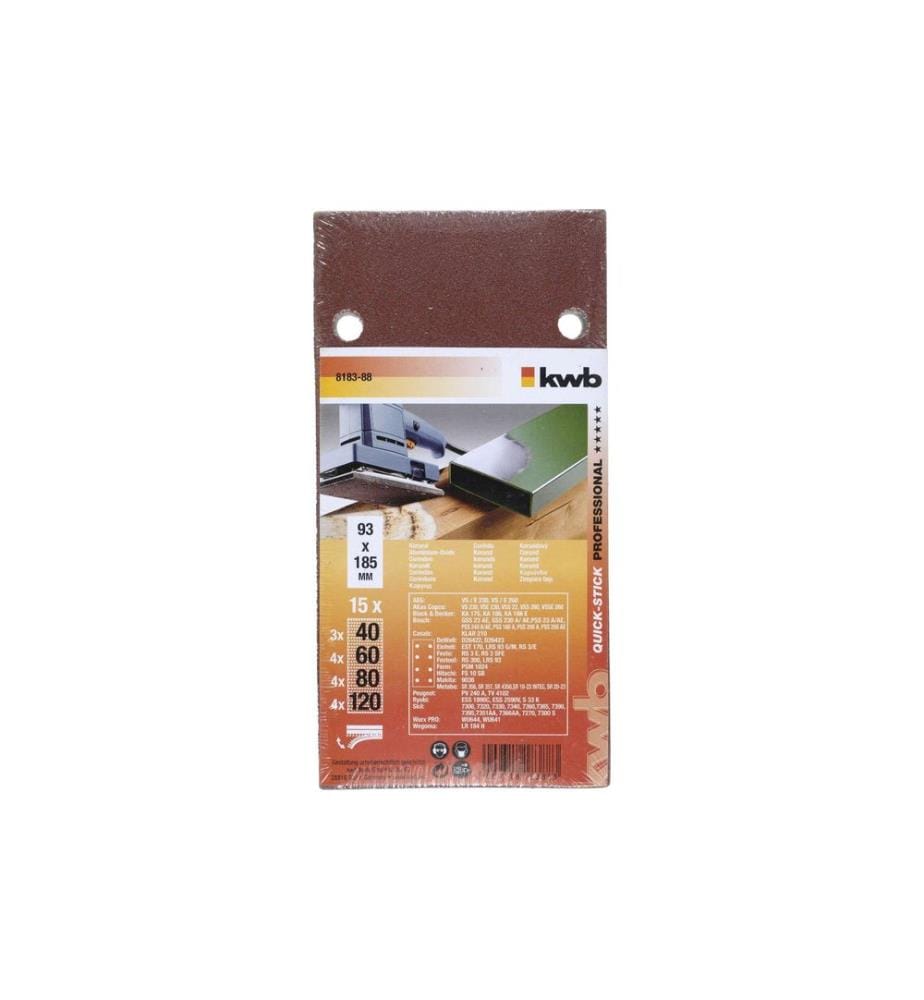 kwb Bandes abrasives Gl93 Pack économique