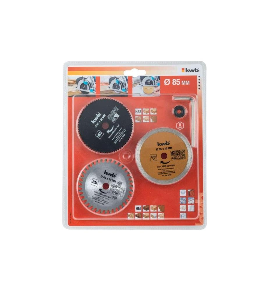 kwb Set de lames de scie circulaire Mini