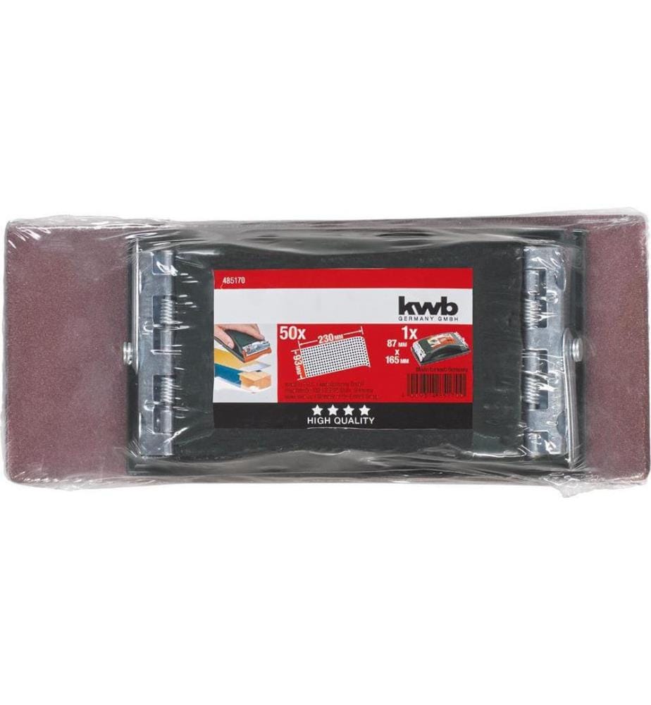 kwb Handschleifer-Set Profi mit 50 Schleifstreifen